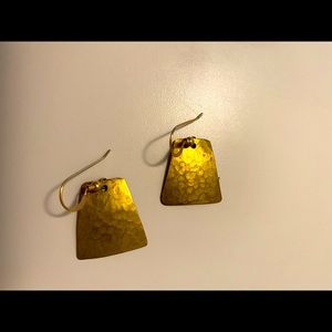 Brass trapezoid shape earrings